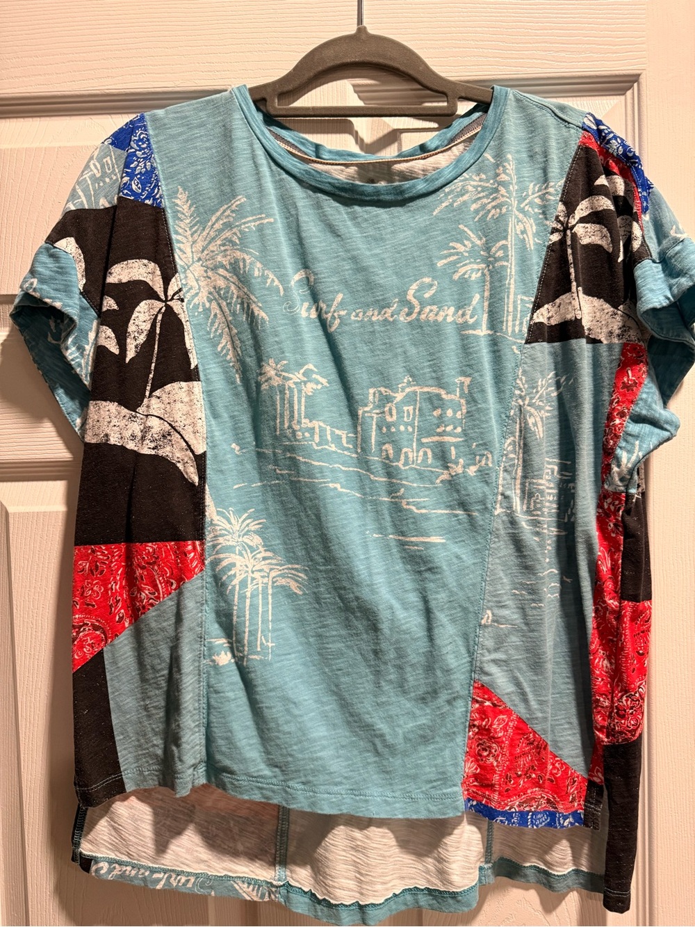 Pilcro Anthropologie patchwork top medium